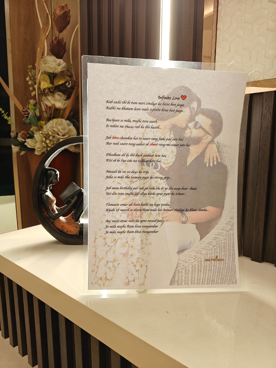 Meltwords Laminated poem 1